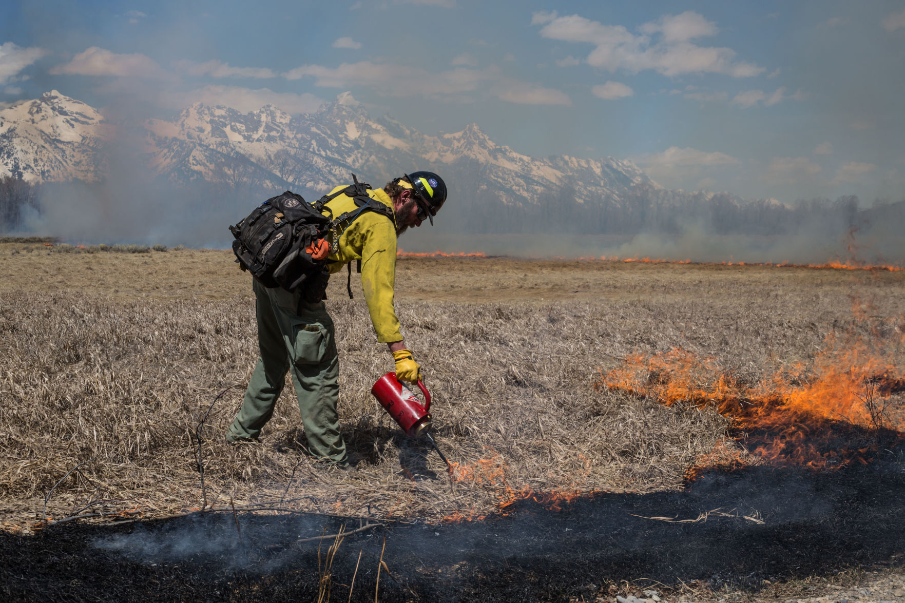 National Elk Refuge prescribed burn